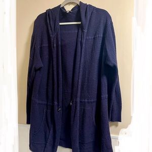 DONATED to WNC Helene Recovery 2X Talbots hooded chunky knit cardigan